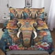 thumbnail image 1 of Juego de funda nórdica con estampado de elefante, ropa de cama decorativa con impresión 3D, funda de edredón con estampado creativo y cremallera oculta, juegos de ropa de cama para niños, ad, 1 of 3