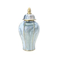 Magideal - Jarrón De Para Jengibre, Jarrón De Cerámica, Tarro De Cerámica Para Jengibre, Artesanía Tradicional Con Tapa, Tarro Decorativo, Tarro De 21Cmx38Cm