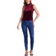 thumbnail image 2 of INSPIRE CHIC Camisetas sin mangas de cuello de tortuga simulado para mujeres Camisetas sin mangas de terciopelo S Vino Rojo, 2 of 6