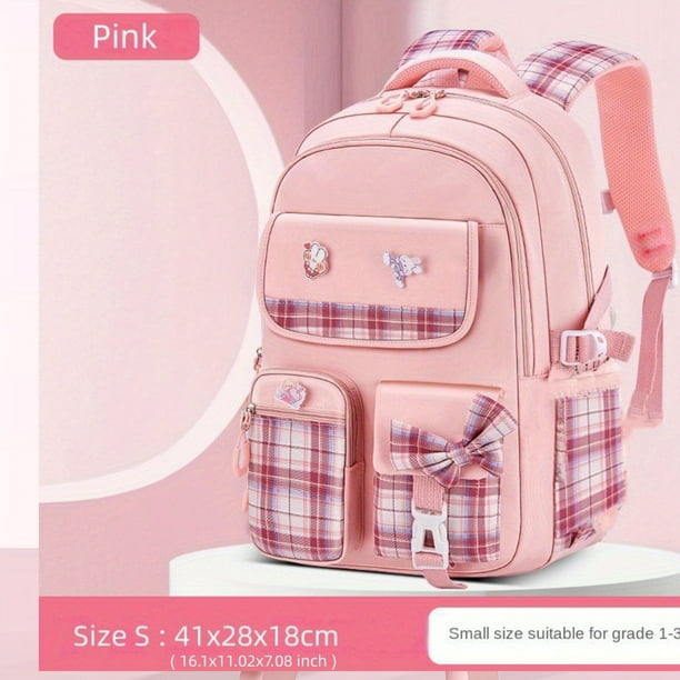 Cute & Lightweight Waterproof Bow Decor Casual Backpack - Large Capacity School Bag