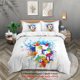 thumbnail image 1 of x653 Bed Sheets-piece down duvet cover cartoon cool football player pattern print ( duvet cover pillowcases, no core) bedding set 3-Piece Bedding Set (1 Duvet Cover + 2 Pillow Shams) nj653, 1 of 5