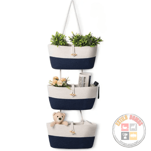 Estilodomus - Set De Cestas Colgantes De Organización Decorativo Canasto