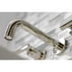 thumbnail image 3 of Grifo de baño Kingston Brass Manhattan, montaje en pared, níquel pulido, 3 of 7