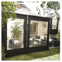 Vincenzi - Cortina Roller Cierre De Terraza Negra 200X250Cm