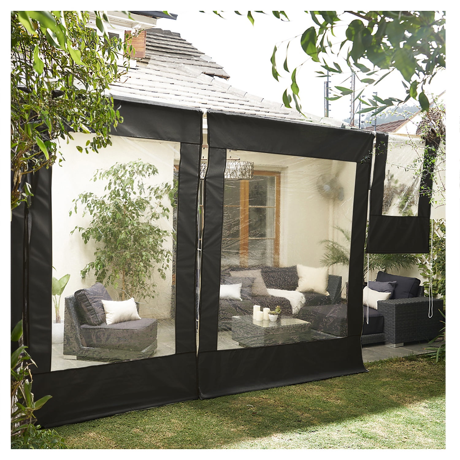 Vincenzi - Cortina Roller Cierre De Terraza Negra 200x250cm