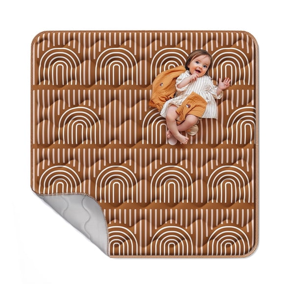 Alfombra de juego para bebé Mallify 127 × 127 cm Antideslizante y fácil de limpiar