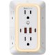 thumbnail image 1 of Alargador de pared BlueStars de 6 tomas y 4 puertos USB, 1050 J, 1 of 3