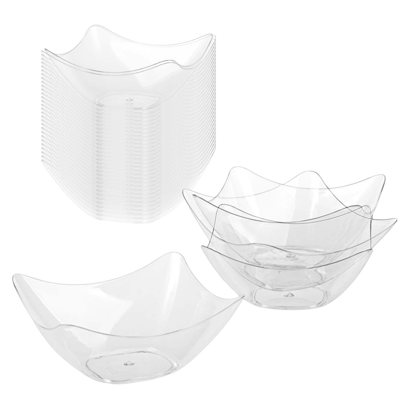 Magideal - 50 Piezas Tazón De Postre Cereal Frutas Frutas Tazones De Ensaladera Dip Punch Bowl Decoración Snacks Tazón Accesorio De Cocina Sopa Vajilla Juego De