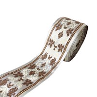 Bothyi - Cinta De Costura Jacquard Para Muebles Del Hogar, Fundas De Almohada, Diadema, Café Dorado, 6Cm