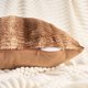 thumbnail image 3 of REGALWOVEN Paquete de 2 Fundas de Almohada de Peluche a Rayas Serie de Lujo Suaves y Modernas Fundas de Cojín para Sofá Sala de Estar Coche Marrón Canela 20" x 20", 3 of 7
