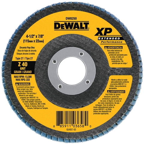 Dewalt - Disco De Solapa Dw8250 40G Xp De 4 5 Pulgadas