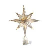 Bothyi - Adornos De Estrella Para Árbol De Navidad Copa De Árbol De Estrella Brillante De Temporada 3D 20 Cm Champán