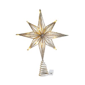 Bothyi - Adornos De Estrella Para Árbol De Navidad Copa De Árbol De Estrella Brillante De Temporada 3D 20 Cm Champán