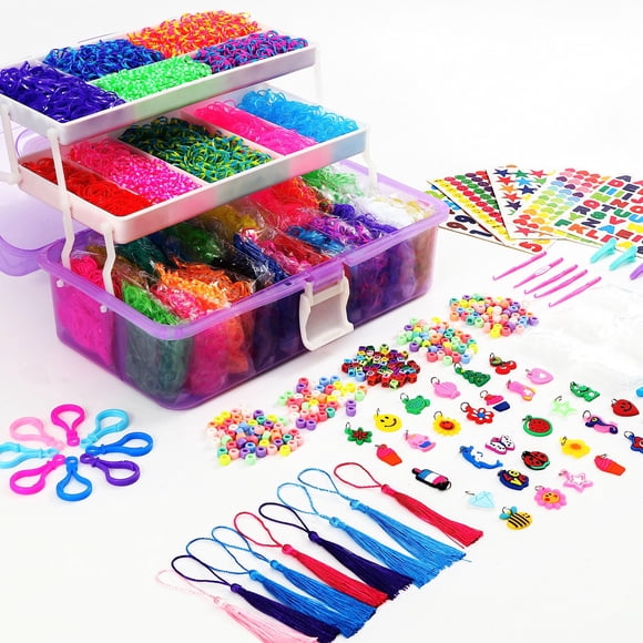 Kit de fabricación de pulseras con telar de goma para hacer pulseras YITOHOP, más de 15 000 correas