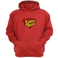 Genérico - Polerón Canguro Super Papá Rojo Talla Xl Unisex