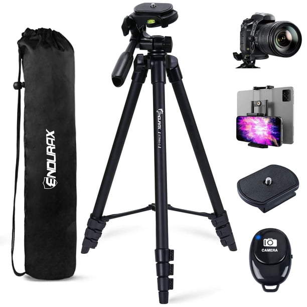 Trípode de cámara Endurax con soporte de 152 cm con mando a distancia para Canon Nikon