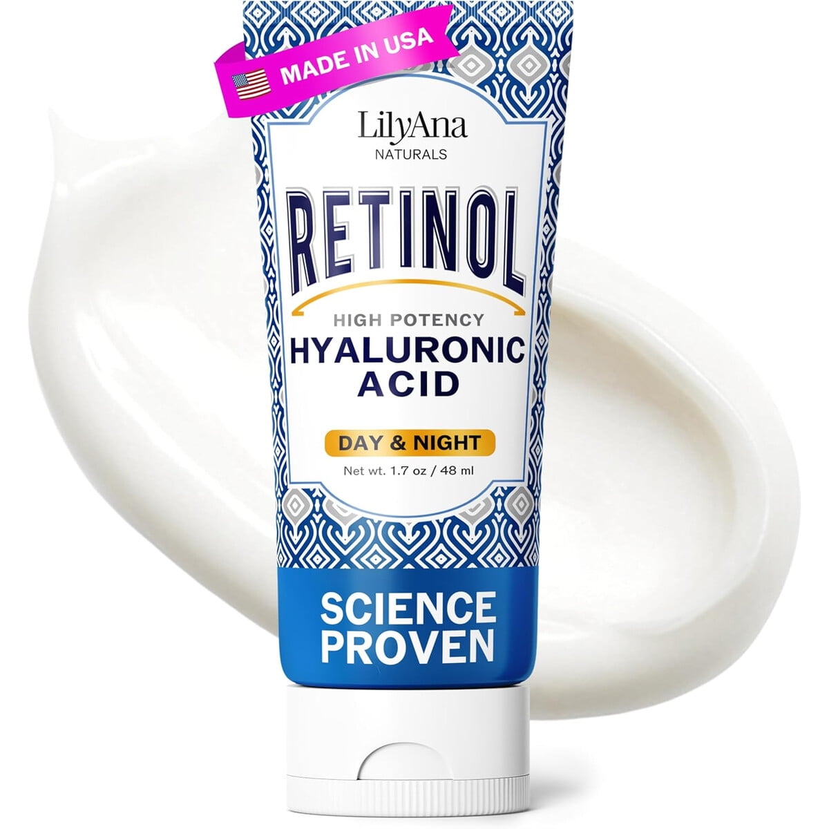 Crema Facial Retinol Lilyana Naturals 48ml Acido Hialuranico