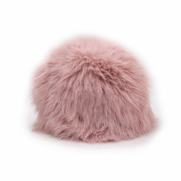 Gorro Ruso Peludo Para Invierno Cálido Elegante Unisex 57cm Rosa Talla Única
