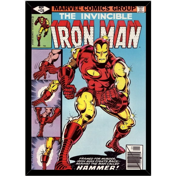 Cuadro Decorativo Iron-Man Comics Medidas 30x40 CM