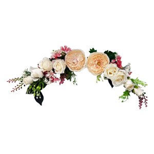 Magideal - Flores De Boda, Botín Floral Artificial Rústico Para , , Telón De Fondo De Recepción De Corona De Puerta Decoración Del Hogar Amarillo
