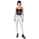 thumbnail image 1 of Pantalón Mujer Straight Metalizado Plateado Corona, 1 of 5