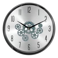 Genérico - Reloj Pared Mecanismo Giratorio Estilo Industrial Gris Jhn