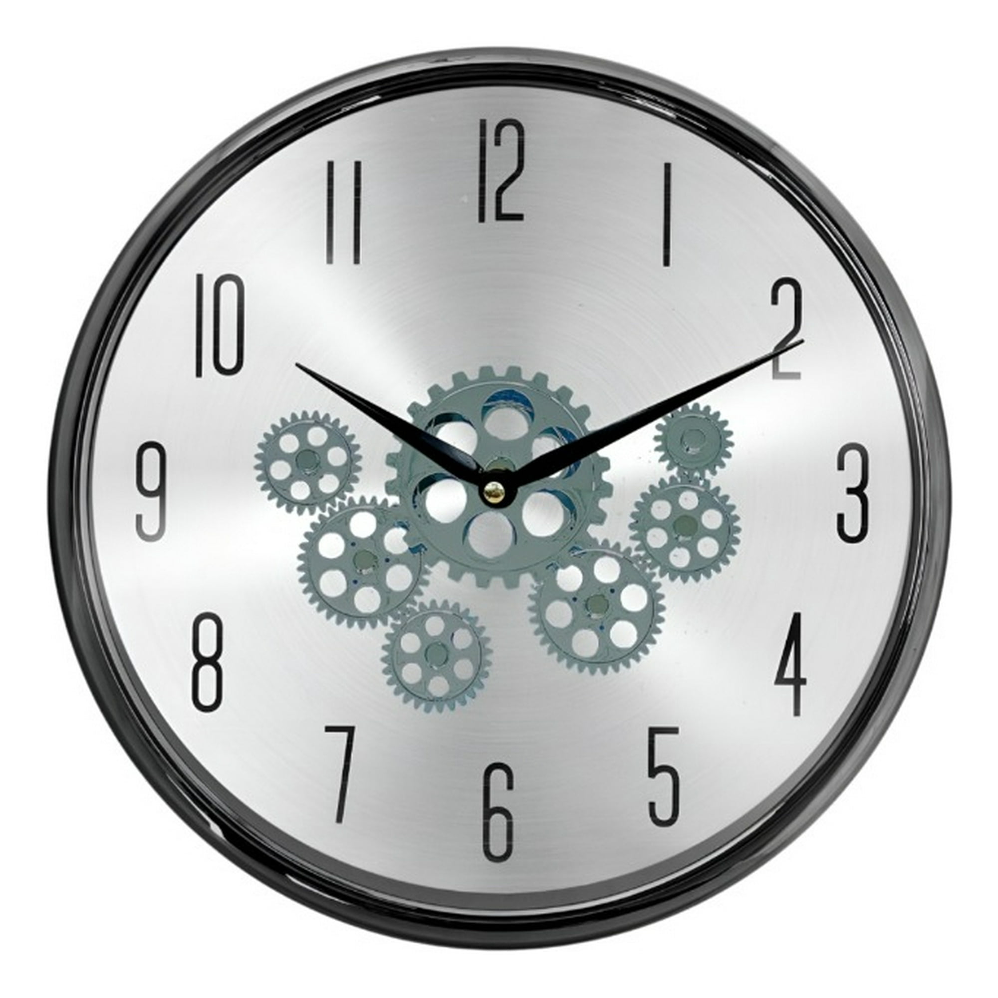 Genérico - Reloj Pared Mecanismo Giratorio Estilo Industrial Gris Jhn