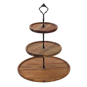 Magideal - Bandeja De Postres, Soporte Para Magdalenas, Platos Para Aperitivos Y Frutas, Soporte Para Repostería, Estante Para Galletas Para Uso Diario, Tienda, 3 Niveles