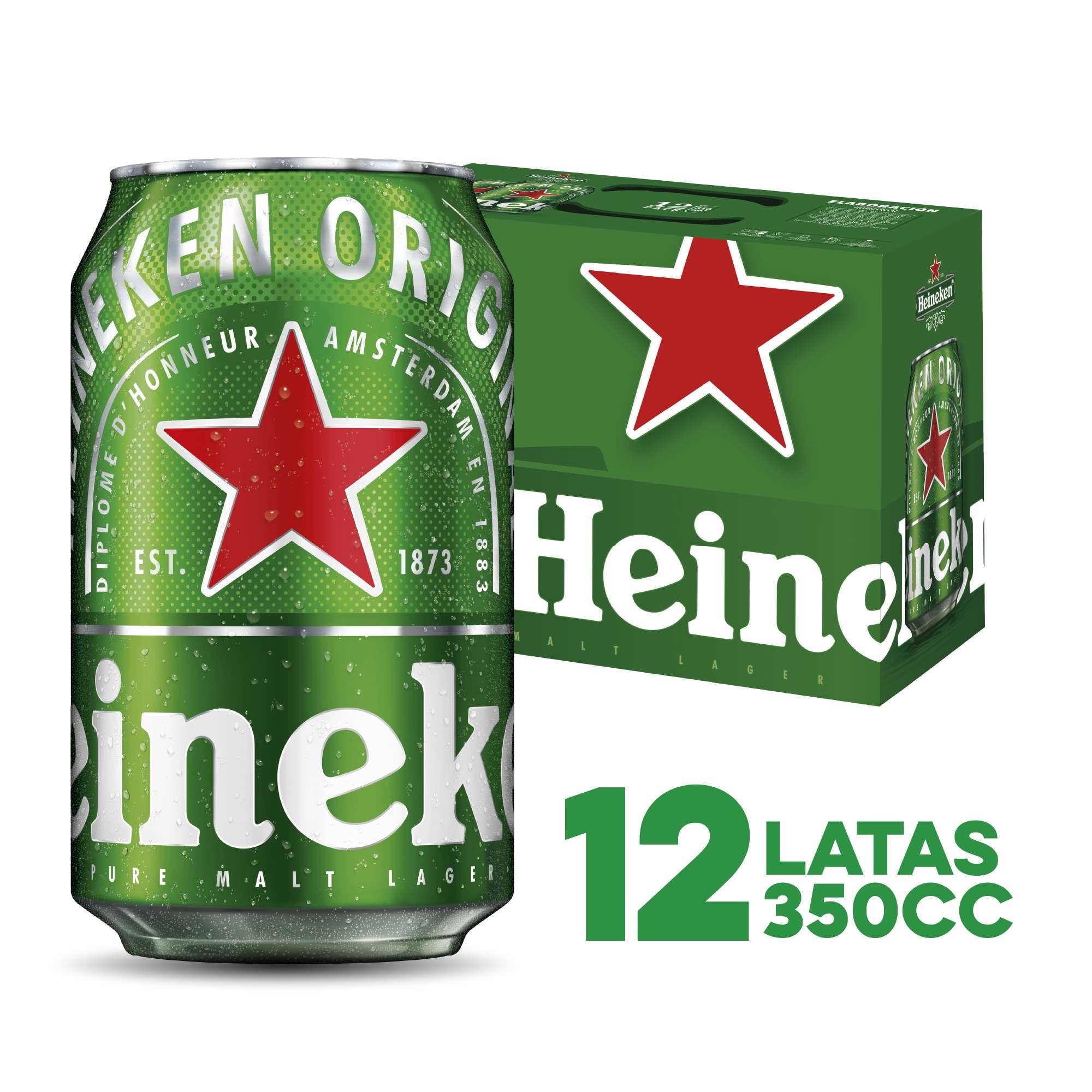 Cerveza Lager Latas Pack 12 Latas 350 ml c/u Heineken