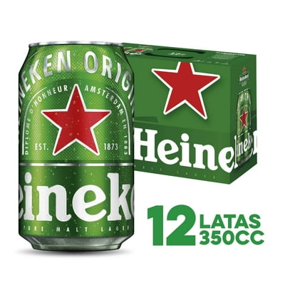 Cerveza Lager Latas Pack 12 Latas 350 Ml C/U Heineken