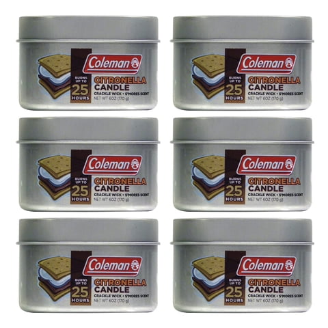 Vela Coleman Con Aroma A Citronela Para Exteriores, 175 Ml, Paquete De 6