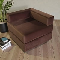 Diseños Valestrini - Sofa Cama Arkos En Felpa Chocolate