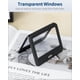 thumbnail image 2 of Paquete de 3 porta credencial de identificación con ventanas de doble cara, estuche rígido horizontal de plástico, color negro, funda protectora para tarjetas de oficina, escuela, tarjetas de crédito,, 2 of 7