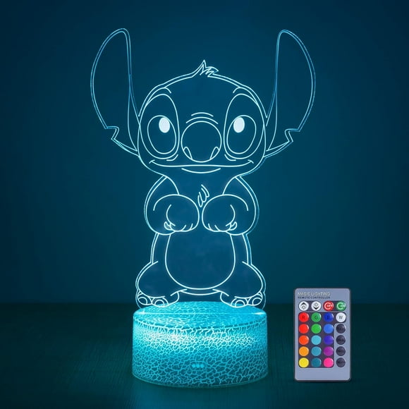 Luz nocturna Hoofun 3D Illusion Stitch con mando a distancia