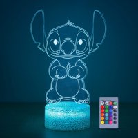 Luz Nocturna Hoofun 3D Illusion Stitch Con Mando A Distancia