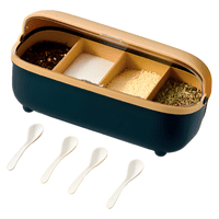 Genérica - Especiero Organizador Condimentos Nórdico Con Tapa Y Cuchara