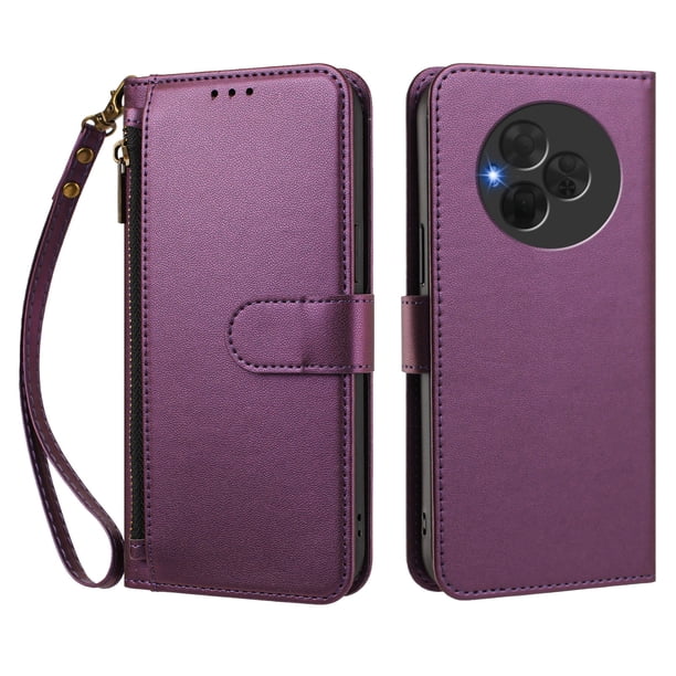 Funda Tipo Billetera para TCL NxtPaper 60 Ultra con Soporte y Bolsillo con Cierre Violeta intenso