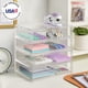 thumbnail image 2 of Organizador de cajones Stori Chloe de plástico transparente con 4 cajones, 2 of 8
