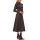 thumbnail image 4 of INSPIRE CHIC Vestidos de punto acanalado de otoño para mujeres Cuello alto Casual Manga larga Vestido maxi L Café, 4 of 6