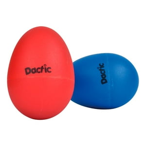 Dactic - Instrumento Musical Huevos Sonajeros Plásticos Color Azul-Rojo Diseño Huevo