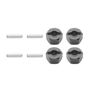Magideal - 4X Aleación De Aluminio 1/16 Cubos De Rueda Hexagonales Accesorios Duraderos 12Mm Reemplaza Resistente Para 16207 H16 Crawler Rc Hobby Modificación De Titanio