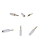 thumbnail image 4 of 5x 3.5mm 1/8 "trrs 4 polos macho conector a / v conector de soldadura blanco, 4 of 5