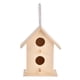 thumbnail image 1 of Casa de madera para pájaros sin terminar, para pintar, nido colgante de madera para dormir, para decoración de jardín de aves silvestres al aire libre., 1 of 5