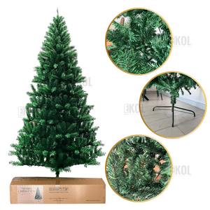 Genérico - Árbol De Navidad Premium Frondoso 2.10 M Con 1000 Ramas Color Verde Clásico
