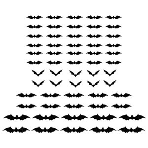 Bothyi - Decoración De Pared De Murciélagos Decoraciones Para Fiestas De Halloween Conjunto De Murciélagos Decorativos De Halloween 3D Estilo A