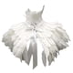 thumbnail image 2 of Capa Gótica De Plumas Artificiales Suave Para Actuación En El Escenario De Halloween Blanco, 2 of 2