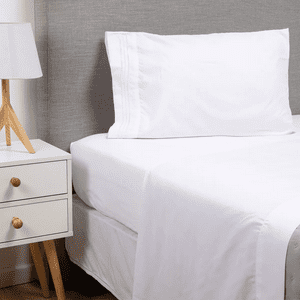 Importclick - Juego Sábanas Hotel Ultra Suave Microfibra + 2 Fundas Bordadas 1,5 Pl Blanco