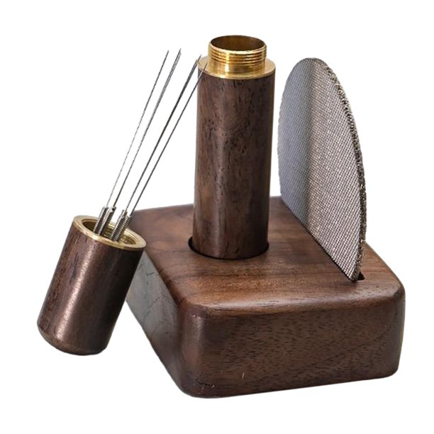 Juego De Herramientas De Distribución De Café Expreso De Madera Con Base Wdt, Herramientas Para Café, Regalos Para El Hogar, Filtro De 53mm