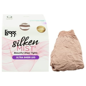 Medias Transparentes De Seda Silken Mist, Ultra Transparentes, Lsm200 Nude De Leggs Para Mujer, 1 Par De Pantimedias (Q)
