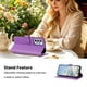 thumbnail image 3 of Funda Billetera Floral en Relieve samsung galaxy A23 4G con Tarjetero y Cremallera Morado, 3 of 6